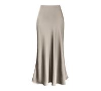 Jupe Femme en Satin Maxi à Taille Haute élastique - Midi Jupe Avec Fermeture éclair - élégante et Casual