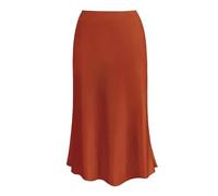 Jupe Femme en Satin Maxi à Taille Haute élastique - Midi Jupe Avec Fermeture éclair - élégante et Casual