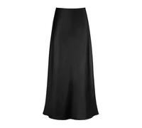 Jupe Femme en Satin Maxi à Taille Haute élastique - Midi Jupe Avec Fermeture éclair - élégante et Casual