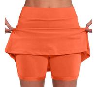 Jupe Femme Ete Jupe De Bain Grande Taille Micro Sport De Plage Skirt Volant Paillette Taille Elastique Tennis Satin Chic Et Elegant Vetement Ventes Flash du Jour 16#Orange XXL