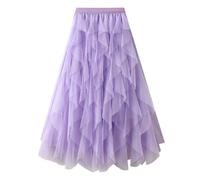 Jupe Femme Hiver - Jupe mi-Longue Femme en Maille Fine Taille Haute avec Design élégant à Coutures décoratives pour Une Flatteuse