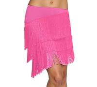 Jupe Femme, Jupe à Franges Style BohèMe Mini-Jupe AsyméTrique avec DéTails à Pompons Fluides IdéAle pour Une Tenue DéContractéE Ou De SoiréE