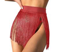 Jupe Femme Jupes Jupe Tulle Jupe Skort Femme Plage Gland Petite Jupe Courte Bikini Plage Maillot de Bain Demi-Couverture, rouge, L
