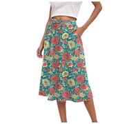 Jupe Femme Longue Elastique Élégante Taille Haute Maxirock avec Cordon Unie Casual Jupe de Temps Libre Mariage Cocktail Femmes Bohème Jupes élastique Maxi Jupes Taille Haute Longues Tube Yoga (XL)