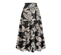 Jupe Femme mi Longue 2025 ete Jupon Taille Elastique Jupe Hawaienne Mode
