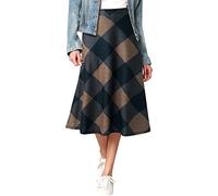 Jupe Femme Mi Longue- Jupe Grande Taille Imprimé Décontracté Taille Élastique Chic Et Élégants Coupe Ample Confortable De Tous Les Jours Passe-Partout Automne Et Hiver Streetwear Skirts