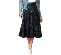 Jupe Femme Mi Longue- Jupe Grande Taille Imprimé Décontracté Taille Élastique Chic Et Élégants Coupe Ample Confortable De Tous Les Jours Passe-Partout Automne Et Hiver Streetwear Skirts
