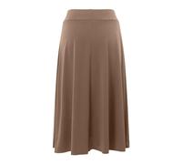 Jupe Femme Mi Longue- Jupe Plissée Taille Haute Vintage A-Ligne Couleur Unie Fluide Chic Et Élégante Décontracté Ourlet Large Coupe Ample Confortable Tempérament Passe-Partout Skirt pour De Bal
