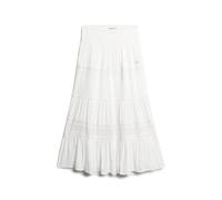 Superdry Ibiza Maxi Long Skirt Blanc S Femme