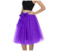 Jupe femme trapèze patineuse extensible petite jupe en tulle rose costume de carnaval 2026 jupe rose, lilas, taille unique