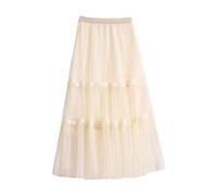 Jupe Femme Tutu Longue en Dentelle Et RéSille Style FéErique IdéAle pour Les Loisirs Et La Mode FéMinine