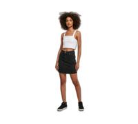 Urban Classics Jupe courte en denim stretch biologique taille haute Noir 34 Femme