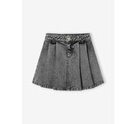 Jupe fille en jean plissée denim gris 4A