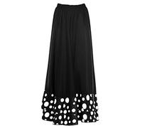 Jupe flamenca femme noire à pois blancs volant double noir [taille adulte S à XXL] 【Taille L】 Essayo Baile danse déguisement
