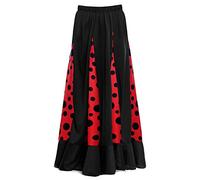 Jupe flamenca femme rouge avec quilles à pois blancs [taille adulte S à XXL]【Taille M】 Essayo Baile danse déguisement