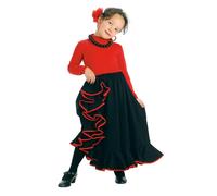 Jupe Flamenco Noir Pour Fille Multicolore