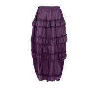 Jupe gothique pour femme, taille haute, steampunk, jupe maxi pour femme, élégante, style médiéval, jupe victorienne, jupe de tourisme, devant courte, arrière, longue jupe, pirate, vêtements