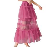 Jupe Grande Taille, Jupe PlisséE Longue Maillard Automne 2025 pour éLéGante Taille Haute Coupe éVaséE IdéAle pour Cocktails Mariages Et SoiréEs