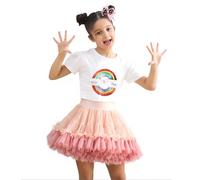 Jupe Grande Taille Mode Enfant Robe Tutu Couleur Unie avec Nœud Parfaite pour Événements Costumes pour la fête du Carnaval