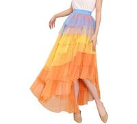 Jupe Grande Taille, Tutu Femme Longue Maillard Automne 2025 pour éLéGante Taille Haute Coupe éVaséE IdéAle pour Cocktails Mariages Et SoiréEs