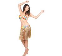 Jupe Hawaienne Courte Multicolore - Multicolores - Taille Unique multicolores G