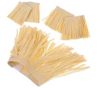 Jupe Hawaienne Garçon et Filles 5 Pièces en Papier Rafi Jaune, Costume Hula | Style Classique Réaliste, Bandes Élastiques Confortables, Tenue Ajustée, Fête Luau Hawaïenne et Spectacle