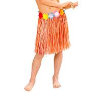 Jupe Hawaïenne Petite Jupe Hawaii Moana Vaiana Océanie Accessoires Idée Cadeau Fête 40 cm Couleur Orange plage tropicale exotique vive