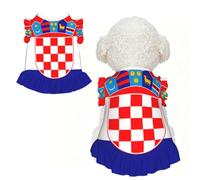 Jupe imprimée drapeau de la République de Croatie - Vêtements mignons pour chiens de petite taille - Vêtements pour chiens de Noël et Thanksgiving