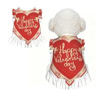 Jupe imprimée Happy Valentine's Day pour animal de compagnie - Vêtements mignons pour chiens de petite taille, vêtements pour chiens de Noël et Thanksgiving
