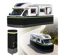 Jupe isolante pour camping-car, 80 cm d'épaisseur, plinthe d'hiver avec maille en acier inoxydable, résistante au vent et à la neige, 36 m de long