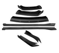 Jupe Latérale Diffuseur pour Infiniti pour G25 G35 G37 pour Berline 2007-2013 Voiture Pare-Chocs Avant Séparateur Lèvre Becquet Côté Arrière Angle Marchepied Jupe(Four Door Matte Black B)