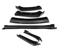 Jupe Latérale Diffuseur pour Infiniti pour G25 G35 G37 pour Berline 2007-2013 Voiture Pare-Chocs Avant Séparateur Lèvre Becquet Côté Arrière Angle Marchepied Jupe(Four Door Carbon Look B)