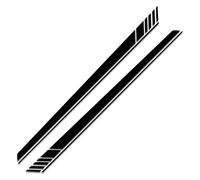Jupe Latérale Extensions pour Benz Classe ML ML350 pour AMG W164 W166 DIY Autocollants Rayures Jupe Latérale Voiture(Glossy Gray,Style D)