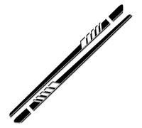 Jupe Latérale Extensions pour Benz pour Classe GLK pour AMG pour W164 W166 GLK350 Autocollants Rayures Porte Voiture(Glossy Black,Style E)