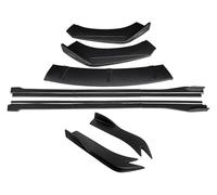 Jupe Latérale Extensions pour RS6 2013-2018 Extensions Latérales Becquet Jupe Arrière Fibre ABS Kit Séparateurs Pare-Chocs Avant(Matte Black)