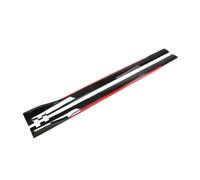 Jupe Latérale Jupes Latérales Universelles Panneaux D'extension Diffuseur À Bascule Séparateurs Lèvres Pare-Chocs Noir en Carbone Becquet Jupe(Black Red 2m)
