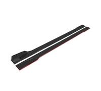 Jupe Latérale Jupes Latérales Universelles Panneaux D'extension Diffuseur À Bascule Séparateurs Lèvres Pare-Chocs Noir en Carbone Becquet Jupe(Black Red 2.2m)