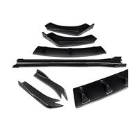Jupe Latérale pour A4 2009 - 2016 Carrosserie À Lèvres Extensions Jupes Latérales Angle D'enveloppe Arrière Kit Séparation Pare-Choc Avant Voiture(Carbon Look)