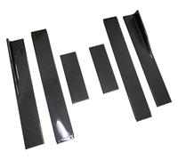 Jupe Latérale Universelle De 2, M pour Dodge pour Challenger pour Charger RT Sxt, Extension Tablier, Séparateur d'ailes, Kit Carrosserie Jupes Latérales Voiture(78.7IN Carbon Look)