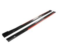 Jupe Latérale Voiture 8 Pièces 2 M 218 M Extension Plaque Bas Caisse Séparateur Lèvre Séparateur Pare-Chocs Diffuseur Étape Jupe Latérale Diffuseur(Reddish Black a)