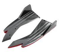 Jupe Latérale Voiture Jupe Latérale Voiture 2 Pièces Becquet Pare-Chocs Arrière Lèvre Séparateur Angle Garniture Aile Fibre Protection Diffuseur Anti-Collision Étape(Carbon Fiber Red)