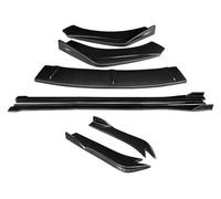 Jupe Latérale Voiture pour A7 2015 2016 2017 2018 Kit Séparateurs Pare-Chocs Avant Voiture Extensions Latérales Becquet Angle Arrière Jupe ABS(Carbon Fiber Look)