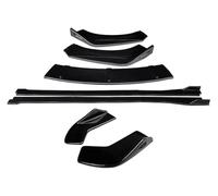Jupe Latérale Voiture pour Hyundai pour Veloster 2013-2017 Jupe Latérale Voiture Kit Carrosserie Angle Arrière Séparateurs Pare-Chocs Avant Becquet Lèvre Marchepied(Gloss Black)