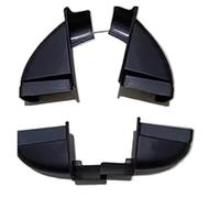 Jupe Latérale Voiture pour Nissan pour Navara D23 NP300 2015 2016 2017 2018 Accessoires De Modification Capuchon Marchepied Latéral Bouchon Supérieur De Marchepied Winglet Wings(4PCS Set-Black)