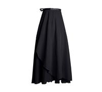 Jupe Longue à Nouer pour Femme Taille Haute Jupe Midi Élégante Jupe Fluide et Aérienne pour Danse, Yoga Jupe d'Automne et d'Été Confortable, Jupe Classique, Tendance et Décontractée, 01 - Noir, Taille