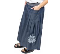 Jupe longue denim fluide soleil Aylin M - (36-38)