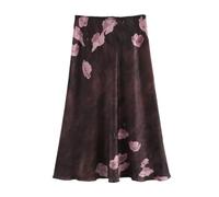 Jupe longue élégante pour femme - Taille haute - Style vintage et décontracté, 56, M