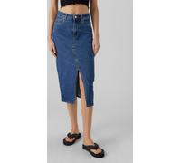 Jupe longue en denim avec fente 5 chemise jupe maxi | M