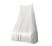 Jupe Longue En Satin Femme Mode Couleur Unie Jupe PlisséE Elastique Taille Haute Jupe TrapèZe Grande Taille Jupe Chic Et Elegant Confortable Et Respirant D'éTé ExtéRieur DéContractéE