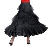 Jupe Longue en Tulle pour Femme,Jupe De Danse Moderne Fluide en Tulle pour La Pratique du Tango Et du Chacha Ainsi Que pour Les Danses Sociales Parfaite pour La Danse Latine Le Tango Et Le Chacha